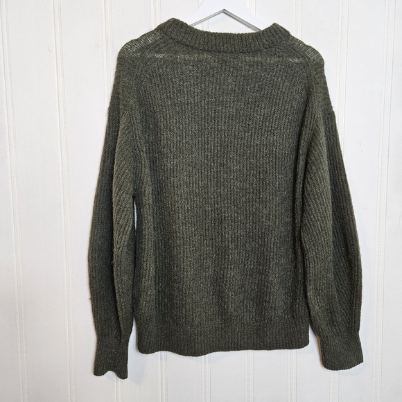 Everlane Sweater Womens Size M Green Alpaca Merino Wool Pullover Jumper - Picture 7 of 13